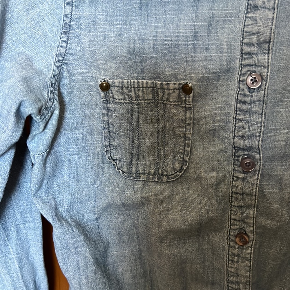 Fossil Denim Long Sleeve Button Down - image 4